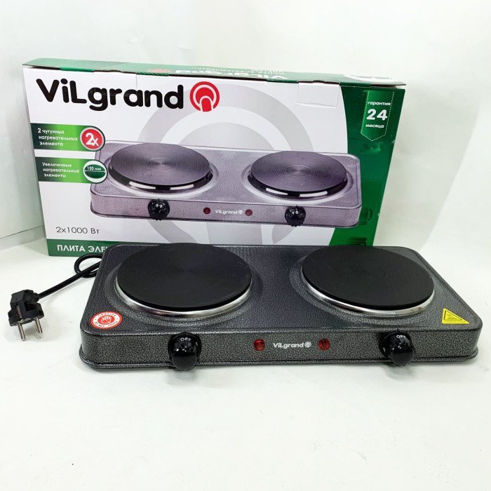 Настільна плита електрична ViLgrand VHP152F. Колір: сірий