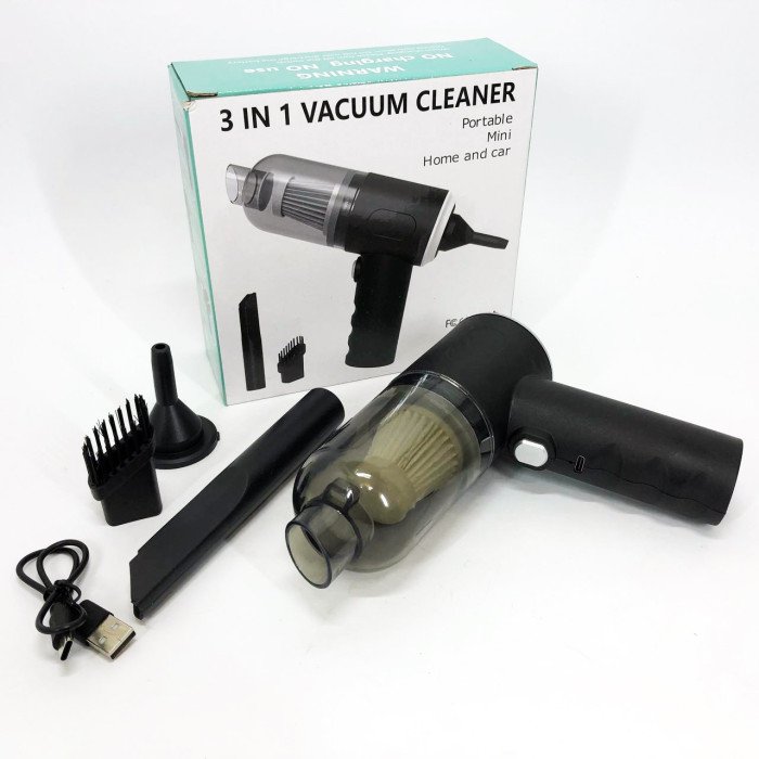 Ручний міні акумуляторний пилосос для машини / будинку з насадками AS-228