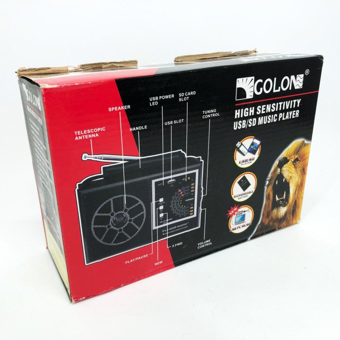 Радіоприймач акумуляторний автономний GOLON RX-9933UAR, Радіо приймачі від мережі