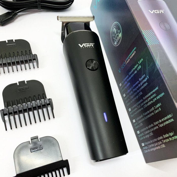 Акумуляторний триммер для стрижки волосся VGR V-933, Тример набір для стрижки волосся та для гоління