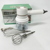 Ручний бездротовий міксер-подрібнювач 2 в 1. Колір: білий