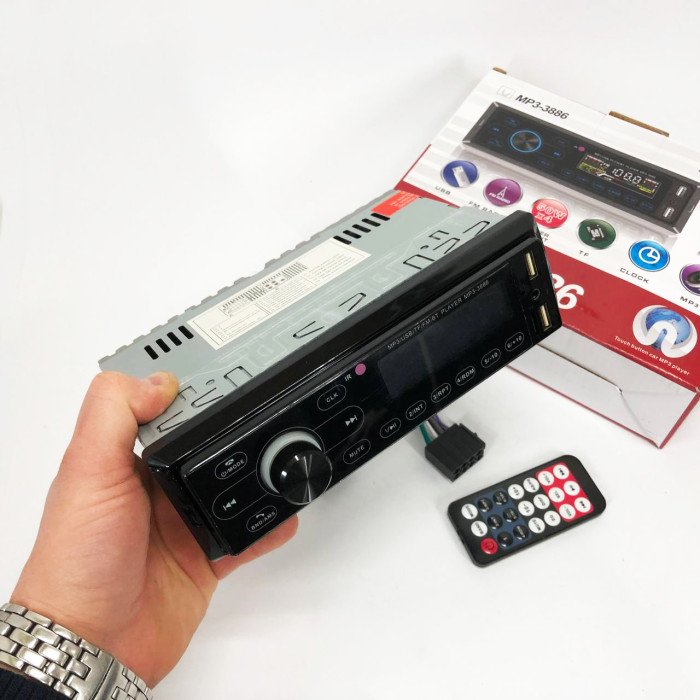 Автомагнітола з сенсорним дисплеєм MP3 3886 ISO 1DIN багатофункціональна, Мультимедіа для автомобіля