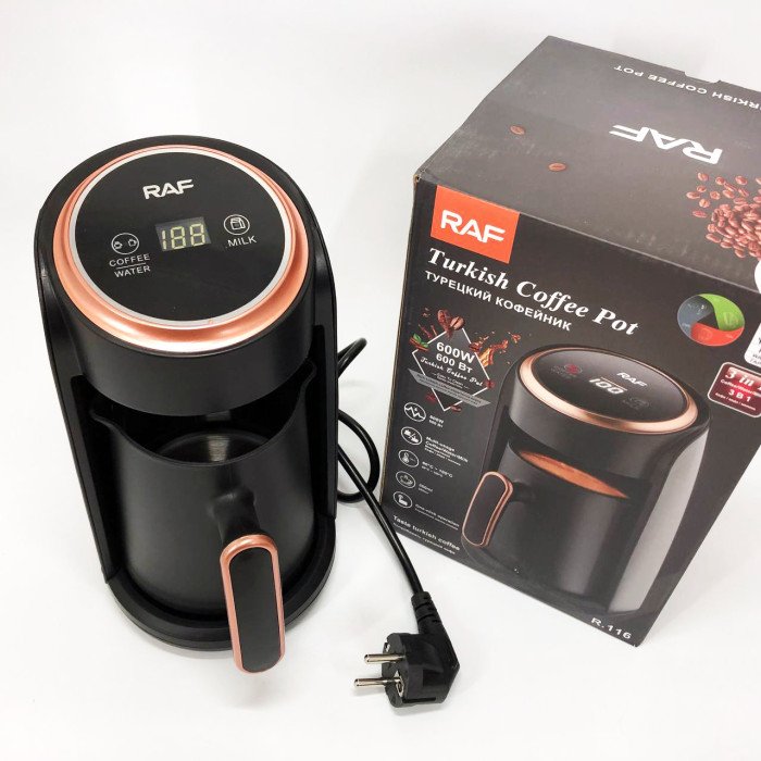 Кавоварка електрична RAF-R.116, чашка кавова з підігрівом, турка