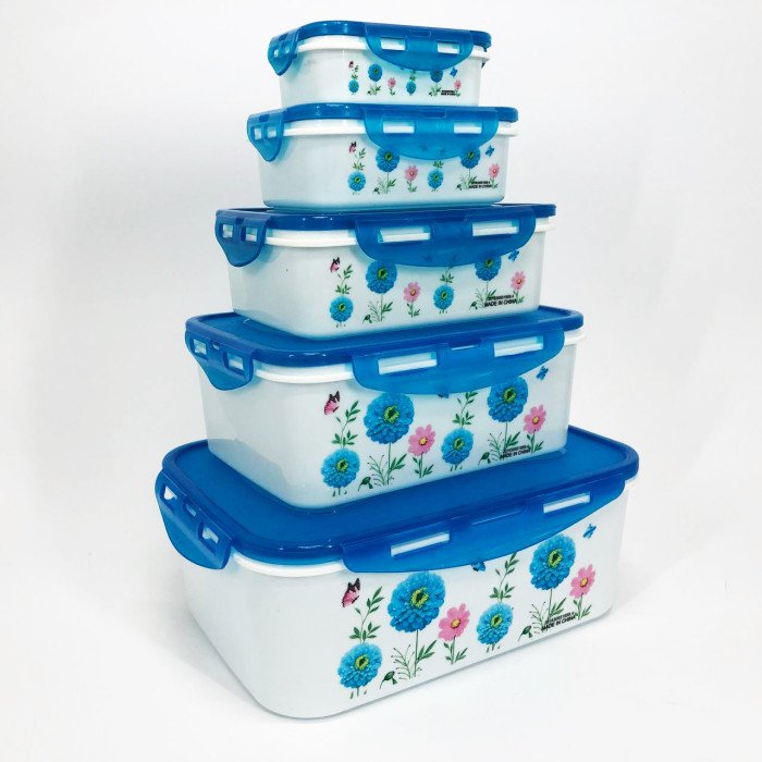 Набір контейнерів UNIQUE UN-1514 5шт. Колір: блакитний