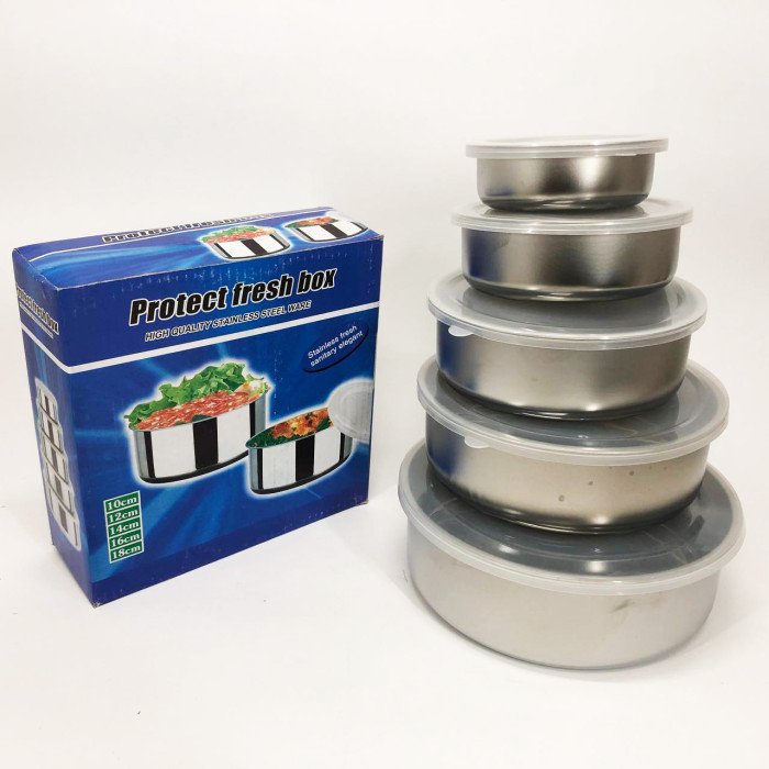 Набір харчових контейнерів Unique UN-1515 5 шт із нержавіючої сталі