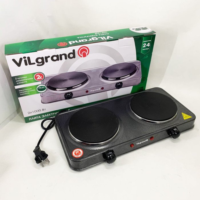 Настільна плита електрична ViLgrand VHP152F. Колір: сірий