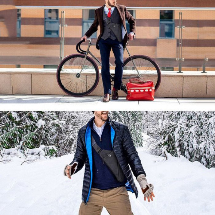 Сумка тактична Cross Body месенджер із тканини, сумка тактична наплечна. Колір: чорний