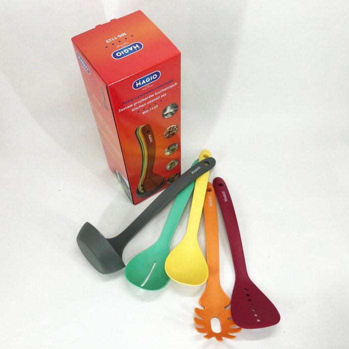 Набір кухонних речей Magio MG-1123 5 предметів, Силіконовий кухонний набір кухарів