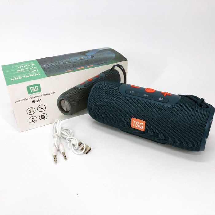 Портативна колонка Bluetooth TG341 зі шнурком, Бездротова колонка портативна потужна. Колір: синій