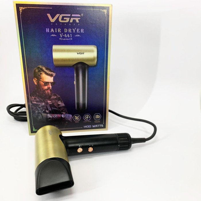 Фен професійний VGR V-441 з 3 рівнями обдування та 4 рівнями температури