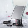 Дзеркало для макіяжу з 16 LED підсвічуванням Mirror White, Дзеркало зі світлом для макіяжу. Колір: чорний