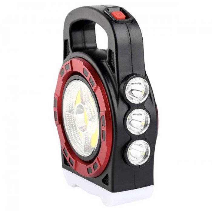 Переносний ліхтар прожектор 6678С-3LED+5COB із сонячною панеллю та функцією Power Bank, ручний прожектор