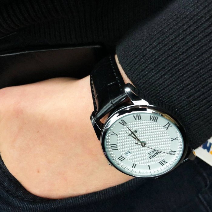 Годинник наручний чоловічий SKMEI 9058LSIWTBK, чоловічий годинник стильний годинник на руку, модний чоловічий годинник круглий