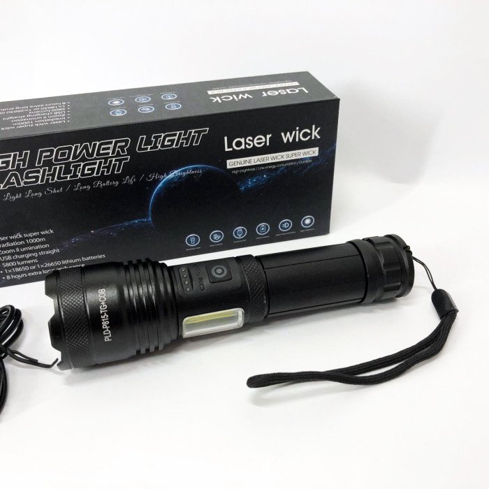 Ліхтарик PLD-P815 White Laser LED PM10-TG+COB, Ліхтарик тактичний акумуляторний ручний