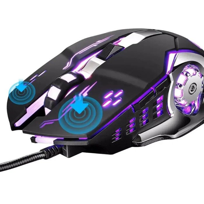 Ігрова мишка з підсвічуванням Gaming Mouse X6 / мишка для ноутбука / Дротова комп'ютерна миша