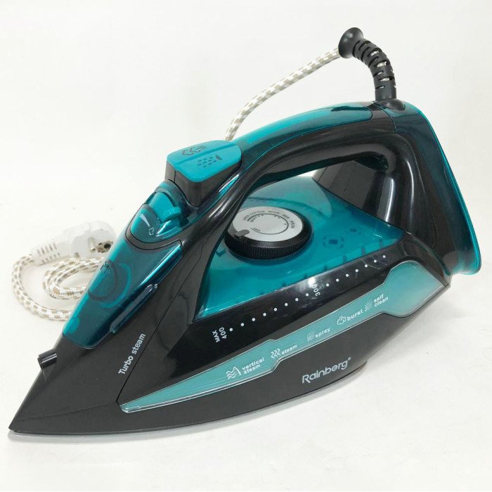 Праска Rainberg RB-6310 3200W, парова праска, керамічна підошва, потужна праска, праска прасувальна