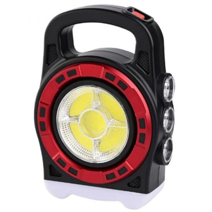 Переносний ліхтар прожектор 6678С-3LED+5COB із сонячною панеллю та функцією Power Bank, ручний прожектор