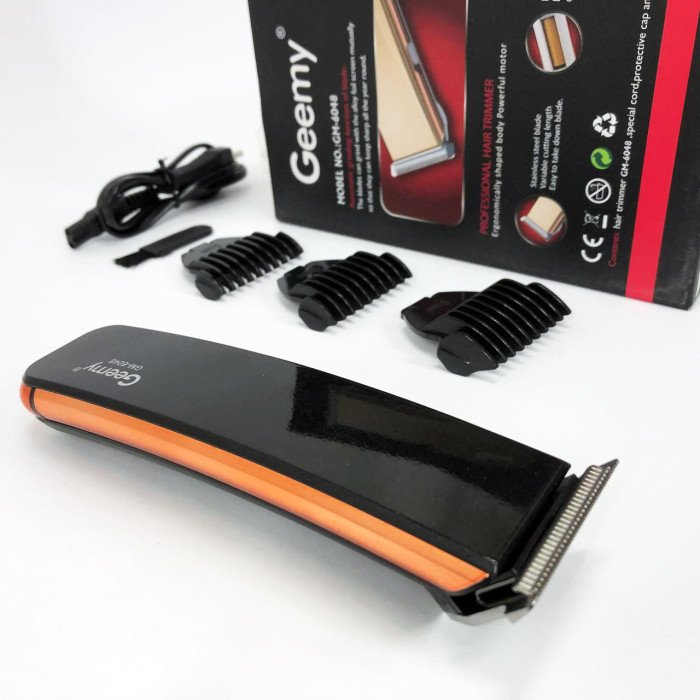 Машинка для стрижки GEMEI GM-6048, Машинка для стрижки домашня, електробритва для голови. Колір: чорний