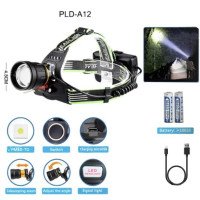 Ліхтар налобний PLD-A12-TG 2x18650, Ліхтарик налобний потужний, Налобний прожектор, Ліхтар для риболовлі