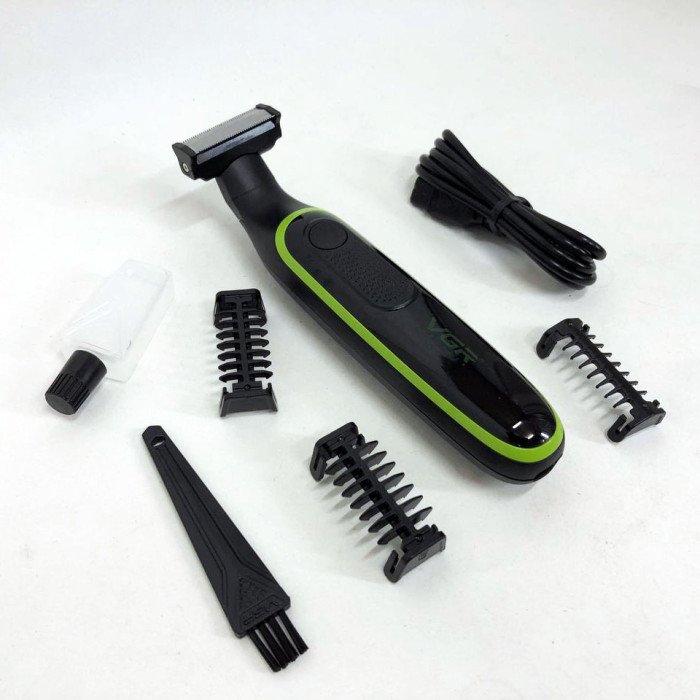 Чоловічий акумуляторний триммер для бороди та вусів VGR V-017 верстат для вологого та сухого гоління