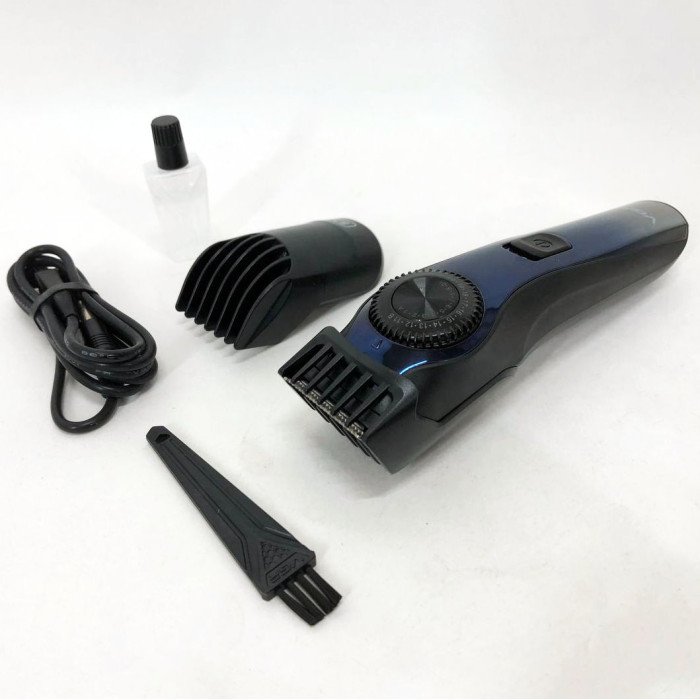 Професійний акумуляторний триммер для бороди та вусів з дисплеєм VGR V-080 та регулятором довжини