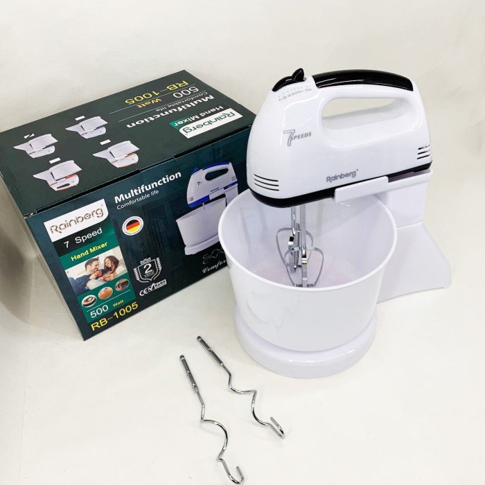 Міксер 7 швидкостей із чашею 2 л Rainberg RB-1005 500Вт Black