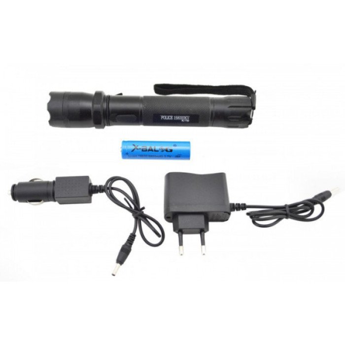 Багатофункціональний тактичний електро ліхтарик з відлякувачем Police BL-1102