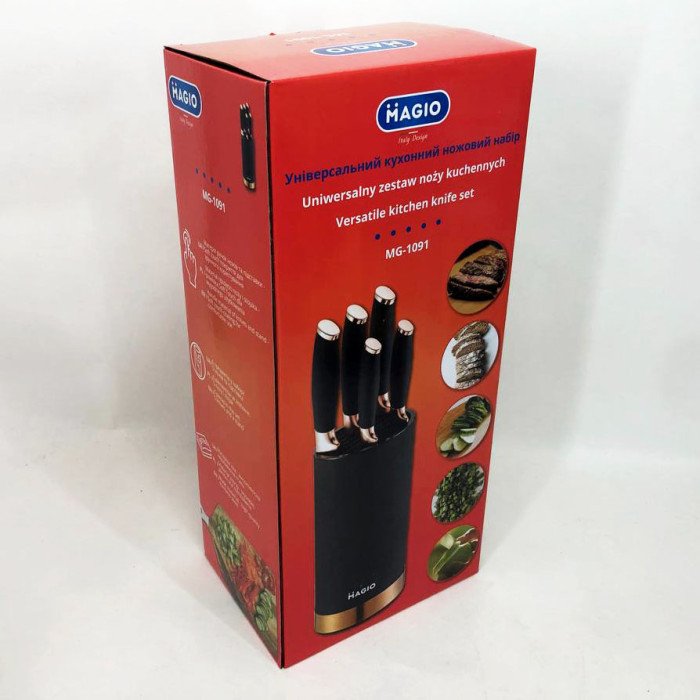 Набір ножів універсальний кухонний Magio MG-1091, набір кухарських ножів, кухонні ножі