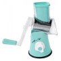 Овочерізка мультислайсер Tabletop Drum Grater Kitchen Master Терка для овочів та фруктів 3 насадки. Колір: блакитний