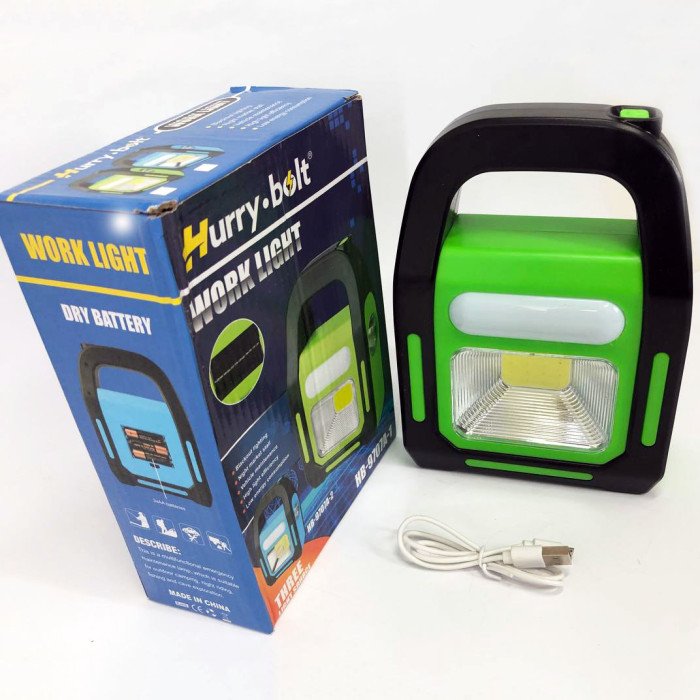 Ліхтар світлодіодний акумуляторний на сонячній батареї HB-9707 B-2 ZB-40. Колір: зелений