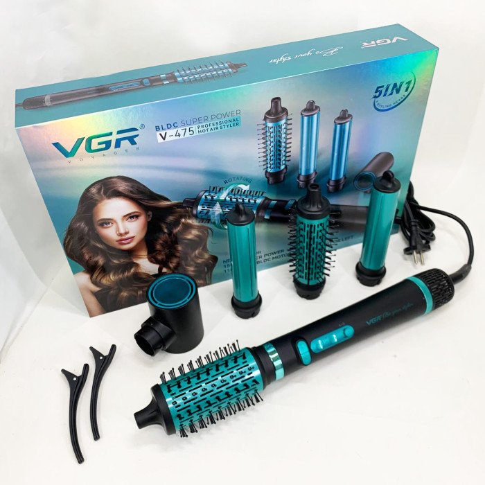 Фен-стайлер VGR 5 в 1 V-475. Колір: чорний