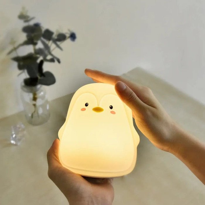 Силіконовий нічник Пінгвін із сенсорним керуванням 7 кольорів