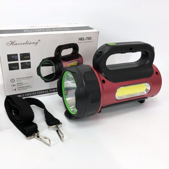 Ліхтар переносний кемпінг T93-LED+COB з функцією PowerBank, повербанк, сонячна батарея