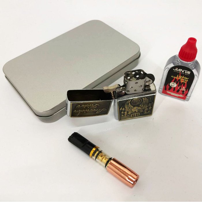 Запальничка бензинова в подарунковій коробці N4, запальничка в подарунковому футлярі, подарунок запальничка