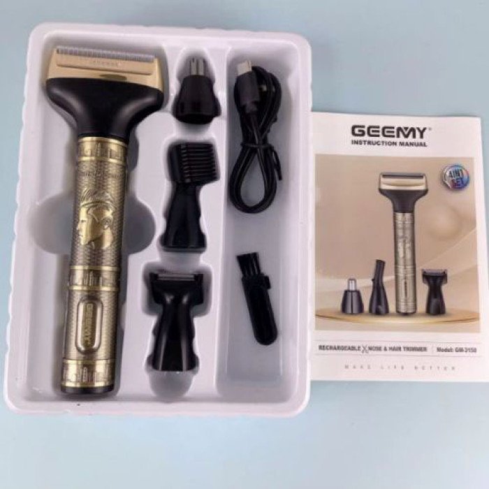 Чоловічий набір Geemy GM-3158, Тример бездротової, Машинка чоловіча для гоління, Тример бритва для бороди.