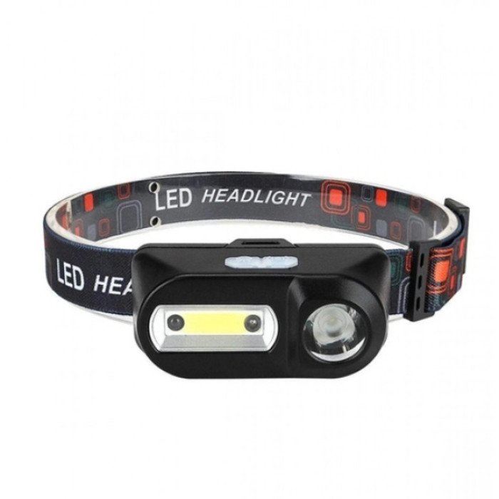 Ліхтар налобний BL-1804A COB XPE з датчиком руху, Ліхтар акумуляторний для риболовлі