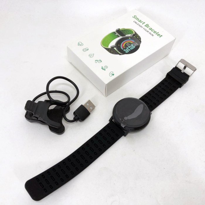 Фітнес трекер розумний смарт годинник UWatch 119 Plus з крокоміром. Колір: чорний
