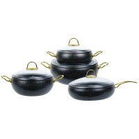 Набір кухонного посуду Edenberg EB-12948 8 предметів з мармуровим антипригарним покриттям