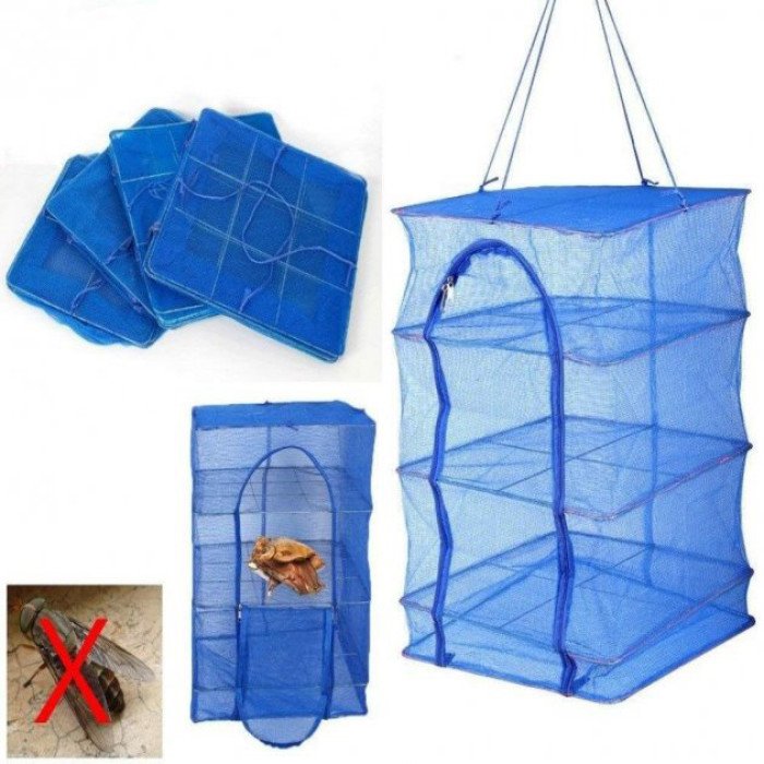 Сітка для сушіння риби фруктів та овочів Триярусна 50х50х55