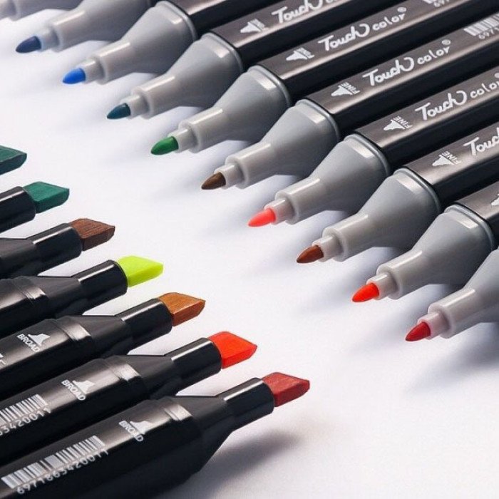 Двосторонні маркери touch, двосторонні маркери 80 шт, Професійні маркери для графіки та живопису