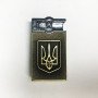 Турбо-Запальничка кишенькова Герб України 26451, подарункові запальнички для чоловіків. Колір: бронза
