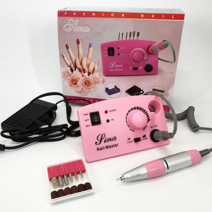 Фрезер DM-211 на 65 Вт. - 45000 об./хв. для манікюру та педикюру з педаллю та додатковими насадками