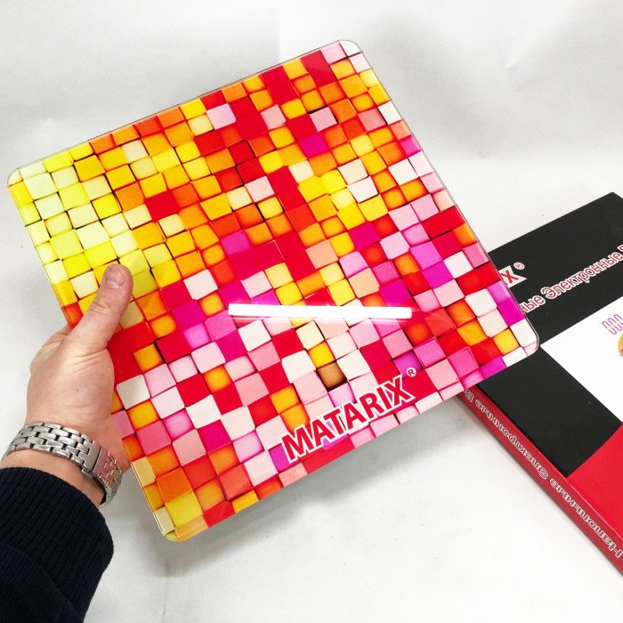 Ваги для підлоги MATARIX MX-452 180 кг, Ваги для вимірювання маси тіла, Електронні ваги мозаїка