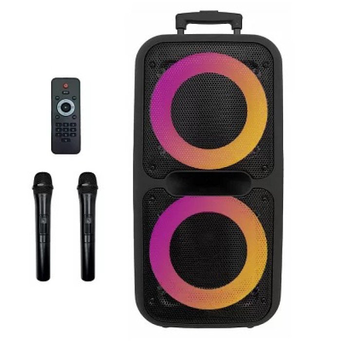 Акустична переносна колонка ZXX-7575 300 Вт акумуляторна з мікрофонами 80х39х33 см