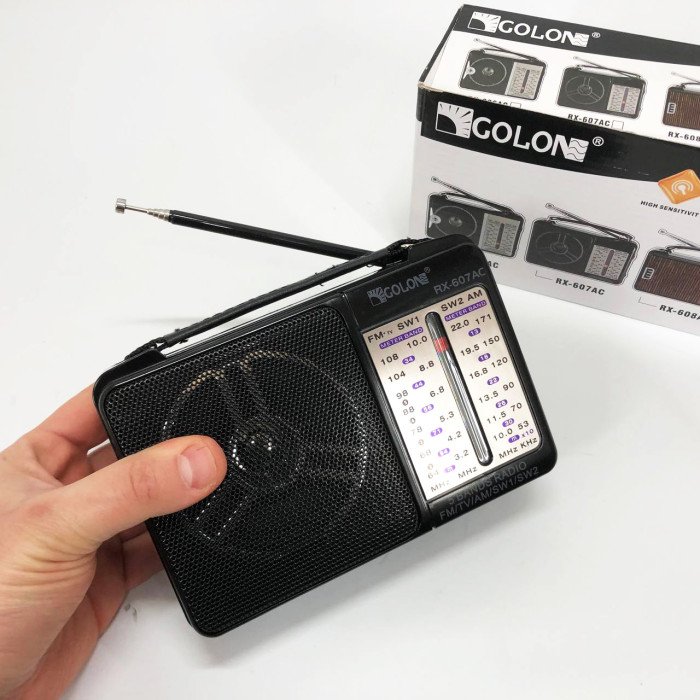 Портативний радіоприймач всехвильовий GOLON RX-607 AC, переносний приймач FM, FM-приймачі