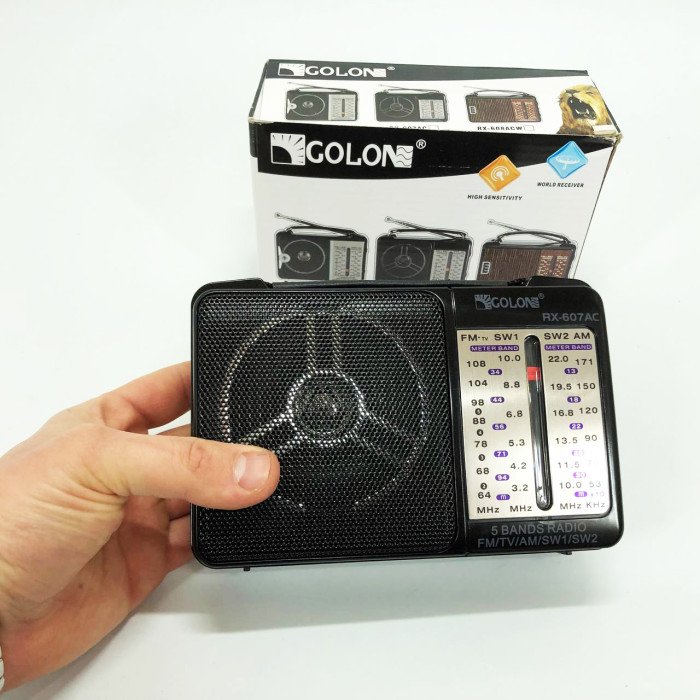 Портативний радіоприймач всехвильовий GOLON RX-607 AC, переносний приймач FM, FM-приймачі