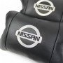 Подушки в авто 2 шт Nissan, натуральна шкіра, з логотипом Ніссан, на підголівник для вашої машини