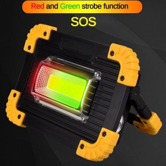 Світлодіодний ліхтар LED прожектор USB L811-20W-COB-1W з Power Bank, лампа-прожектор, ручний прожектор