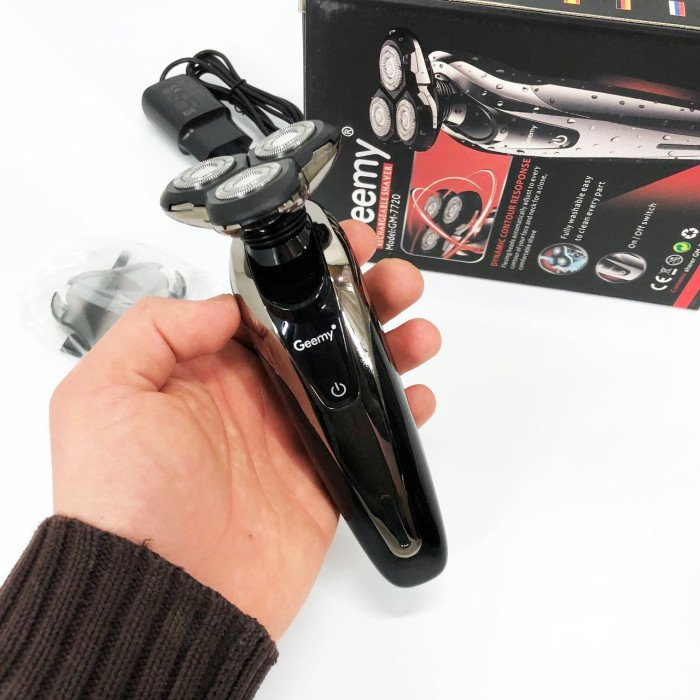 Електробритва Gemei GM-7720 - професійна, бездротова, потужна чоловіча бритва з головками, що плавають