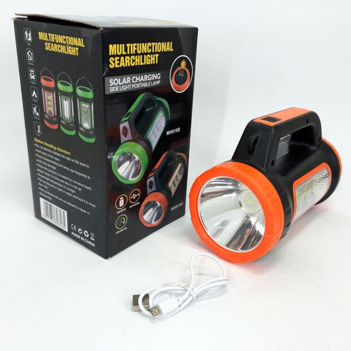 Кемпінговий ліхтар XBL 818C-3W+COB, ліхтар-світильник акумуляторний кемпінговий. Колір: помаранчевий